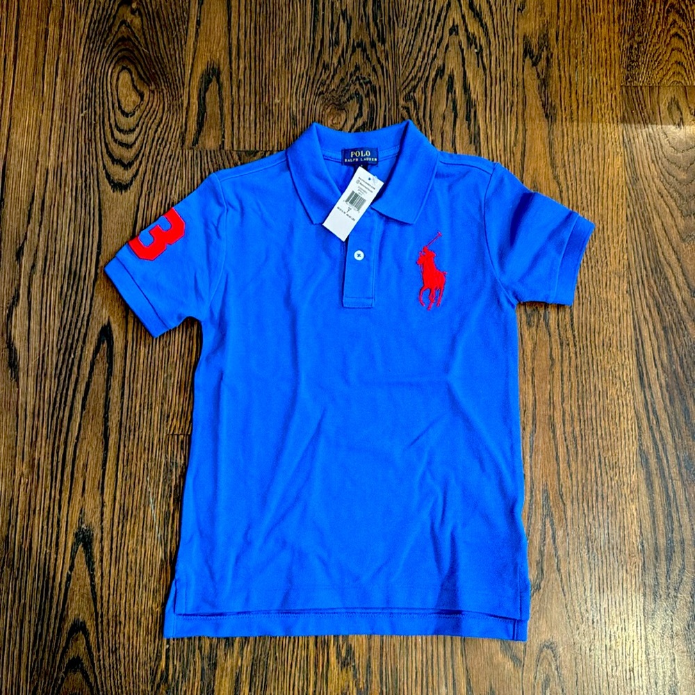 NWT Boys Ralph Lauren Big Pony mesh polo shirt size 7